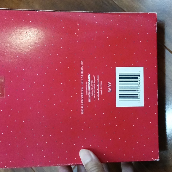 Vintage Bed Bath & Beyond Christmas tree spheres 6 bears glass ornaments gold - Picture 6 of 6